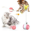 Plastic balance swing car cat toy in blue, green, pink, white and yellow, self-moving with no electric drive