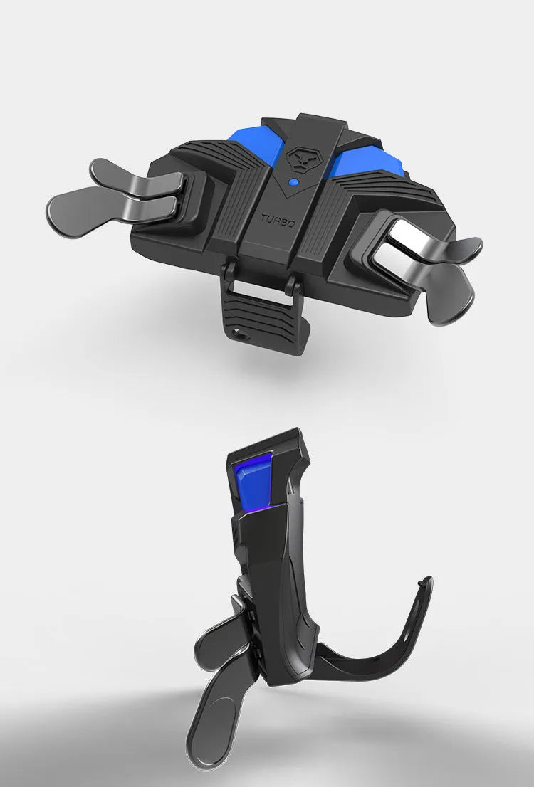 Black PS4 controller back button attachment with 3.5mm audio jack and long USB Type-C cable.
