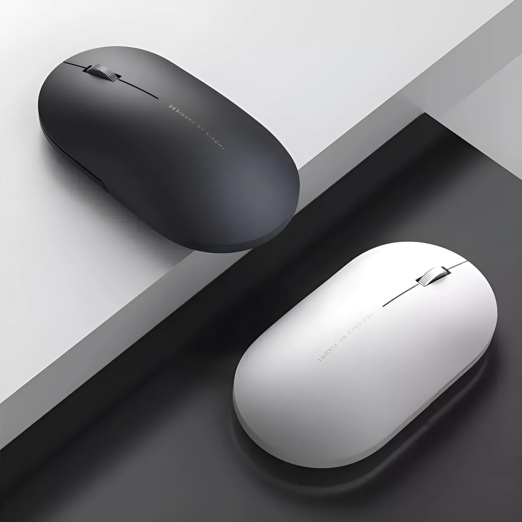 Grey ultra-thin Bluetooth wireless mouse for laptop with 2.4GHz and 1000 DPI