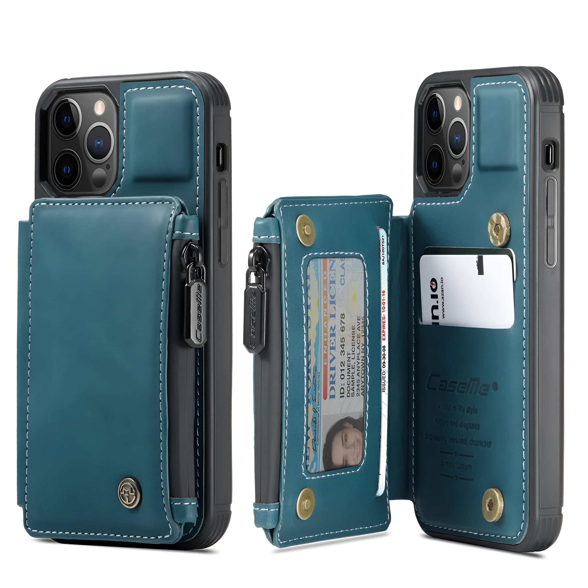 Black mobile phone case with an integrated anti-theft brush holster clip on the back