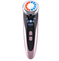 Beauty instrument cleanser in rose pink, 48x55x153 mm, with three speed buttons