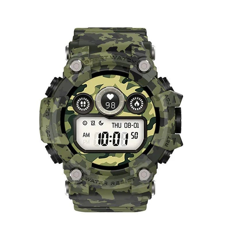 T6 Tactical Rugged Smart Watch in black or green with 1.3-inch screen and alloy case.