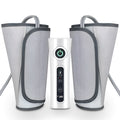 Automatic air wave calf massage machine in grey with pneumatic wrap and control panel