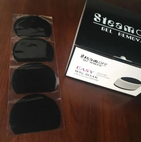 Steam nail gel remover, black colour, compact size, PP body, gel removal in seconds
