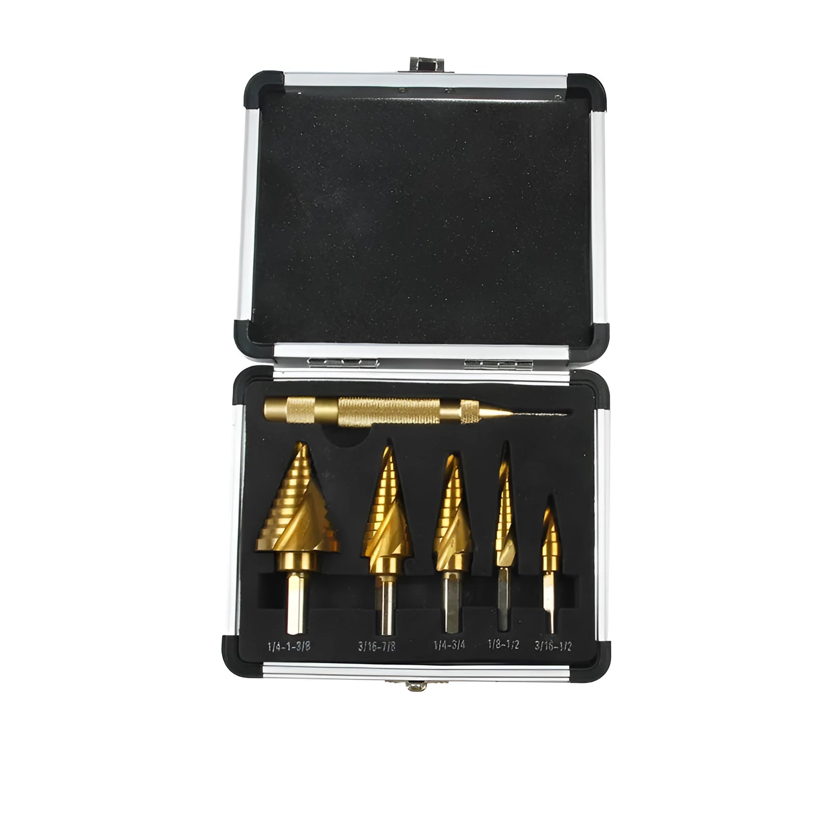 Gold-coloured adjustable aluminium box tool with steel plate opener, shown at 58mm to 80mm length.