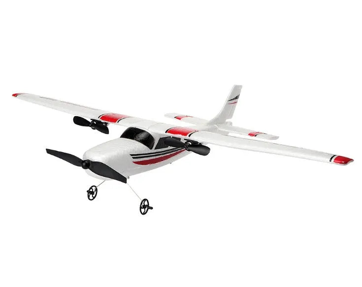 DIY Cessna 182 remote control glider made of EPP foam, 38.5 cm wingspan, orange and white colour scheme