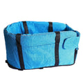 Blue cloth outdoor dog kennel for car travel and garden use.