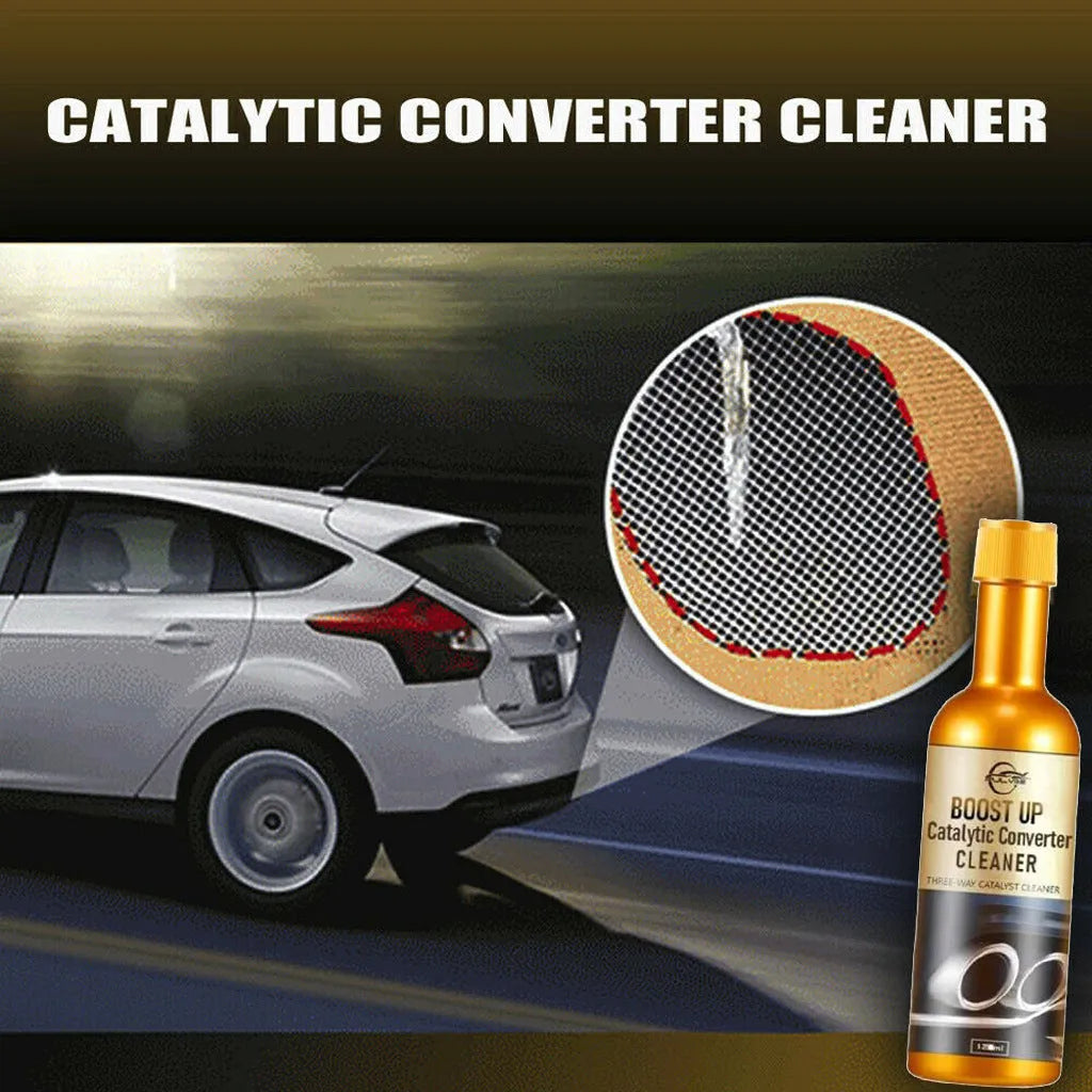120ml catalytic converter cleaning agent bottle, 15cm height, 4cm diameter, for fuel tank carbon deposit removal
