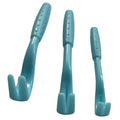Blue plastic flea tick extractor for removing ticks and fleas from pets, shown on a white background