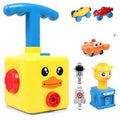 Children's air balloon powered car toy set with 2 ABS plastic cars and 12 balloons on a white background