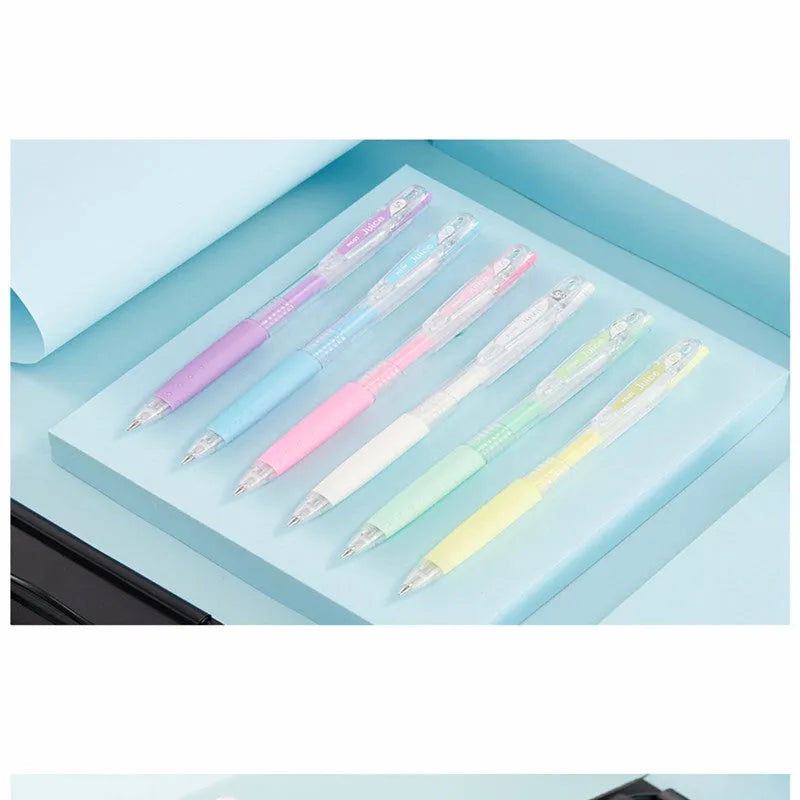 Pack of six Baiguole metallic gel pens with 0.5mm tips in gold, silver, and other shades.