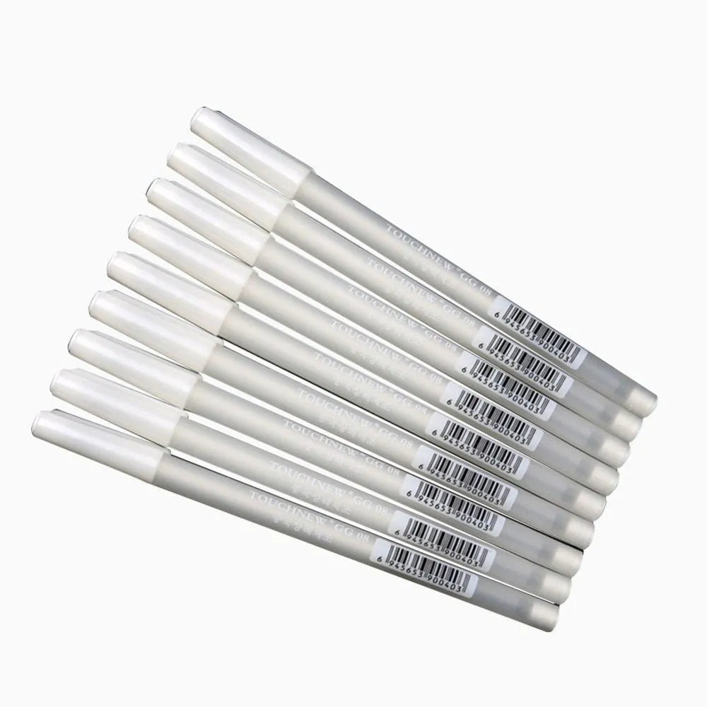 Touchnew highlight pen with plastic shell in golden, silver, or white colours for hand-painted stroke work
