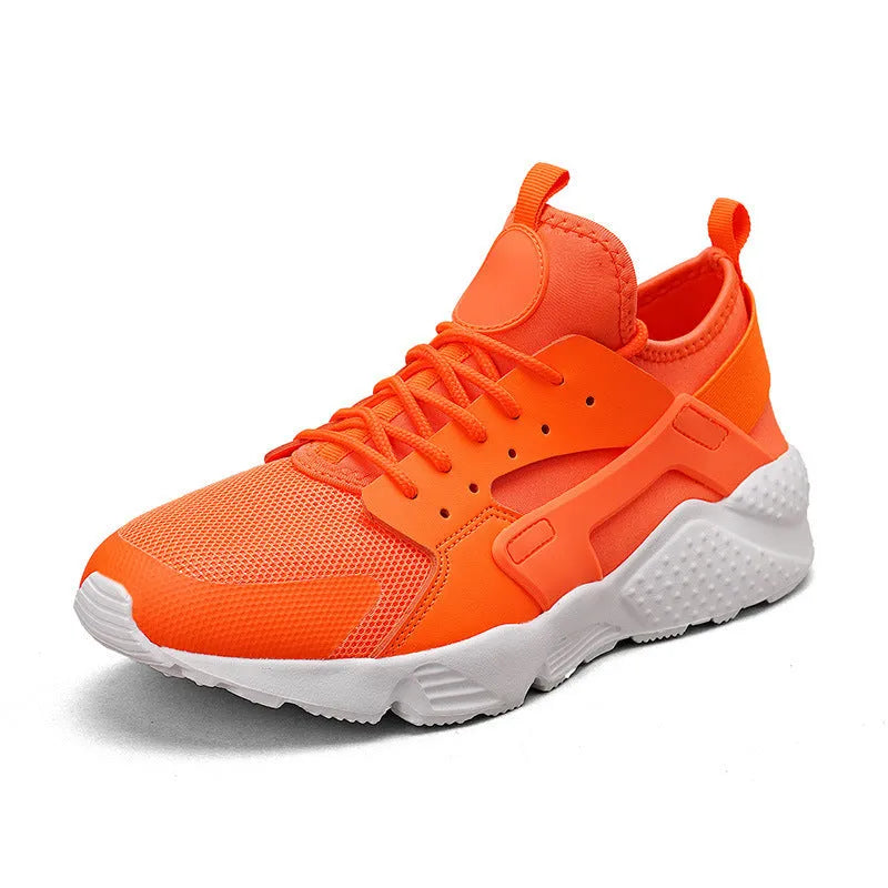 Men's mesh low top casual shoes with cross shoulder straps in fluorescent colours