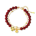 Women's geometric sterling silver bracelet with traditional Chinese Ruyi and Xiangyun symbols
