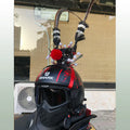 Zijin Crown Feather Motorcycle Helmet Decoration with gold crown and quill in Black Crown colour