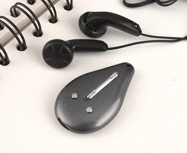 STTWUNAKE mini hidden voice recorder 8GB grey, 48x28x5mm, with USB cable and earphone