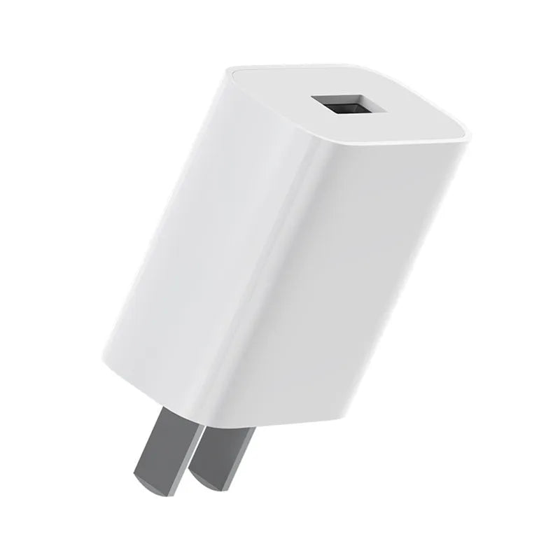 Mi USB fast charger in white, USB-A wall adapter, 62.5 x 39.2 x 21.8mm, model MDY-08-EH