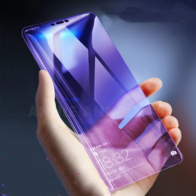 Tempered glass screen protector for Vivo smartphones with full-screen violet light design