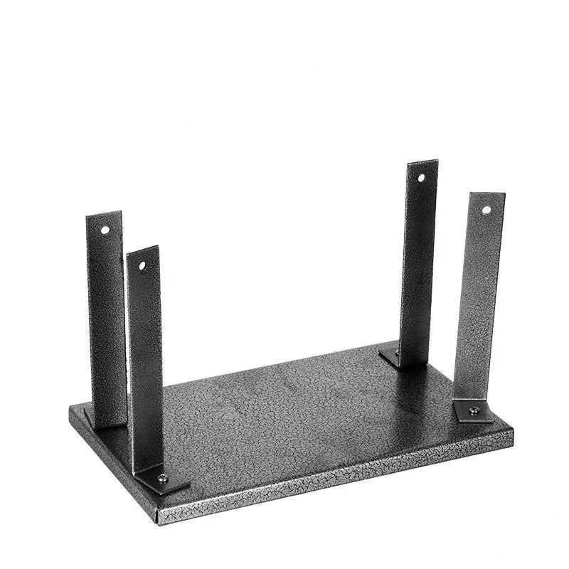 Black iron flip chip bracket for mounting a portable electric planer, showing its 285mm length.