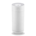 Blue folding bracket USB desktop humidifier with water tank on a wooden desk