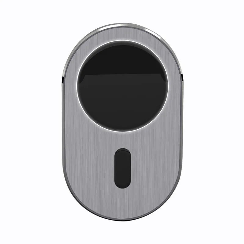 Grey aluminium car magnetic wireless charger with USB-C interface for iPhone