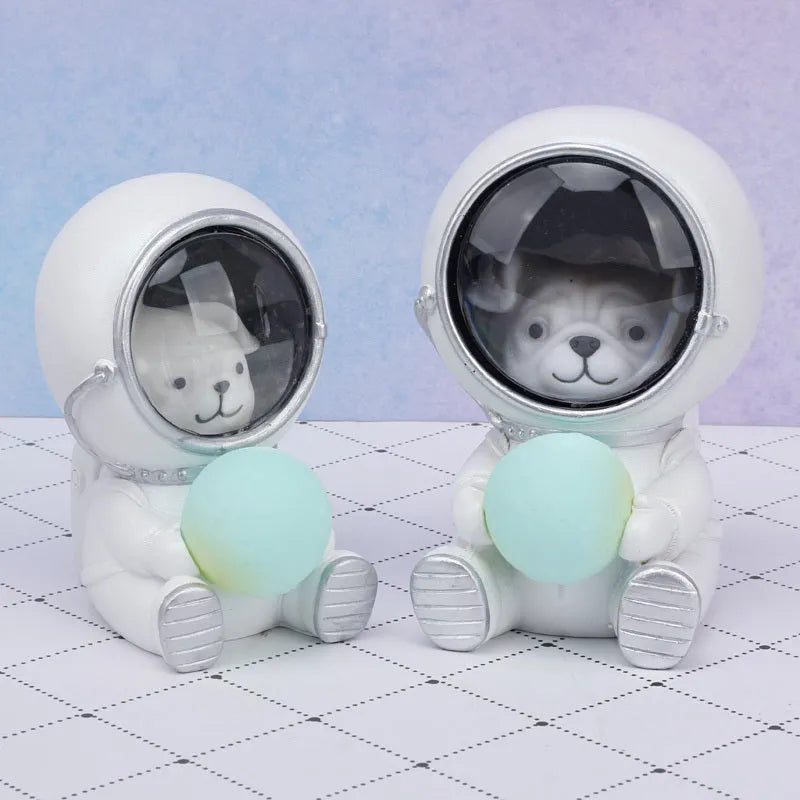 Animal-shaped starry sky night light in resin with LED lighting