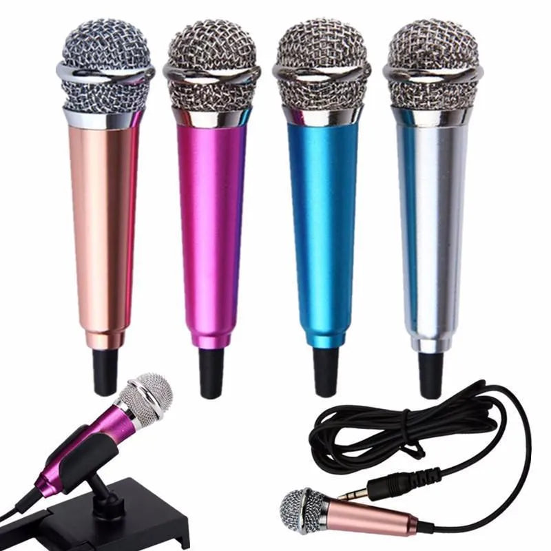 Blue T3 wired condenser microphone with a 3.5mm plug for mobile phone karaoke.