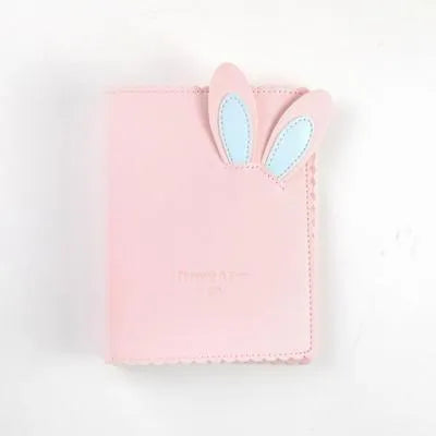 Cute Bunny themed mini photo album in blue, pink, or white for 3-inch prints.