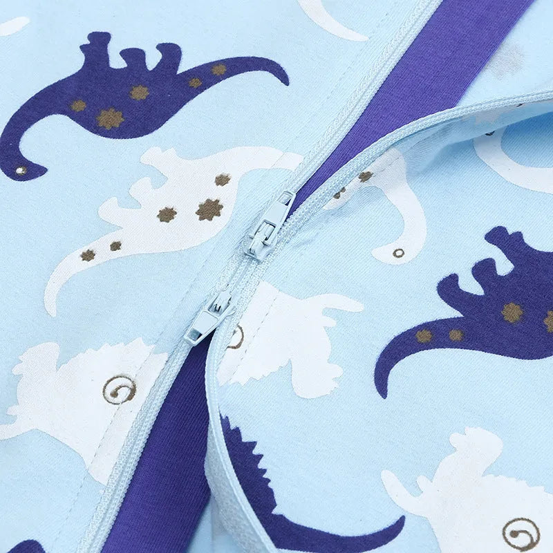 Blue cotton baby jumpsuit with zipper closure short sleeves size 66cm