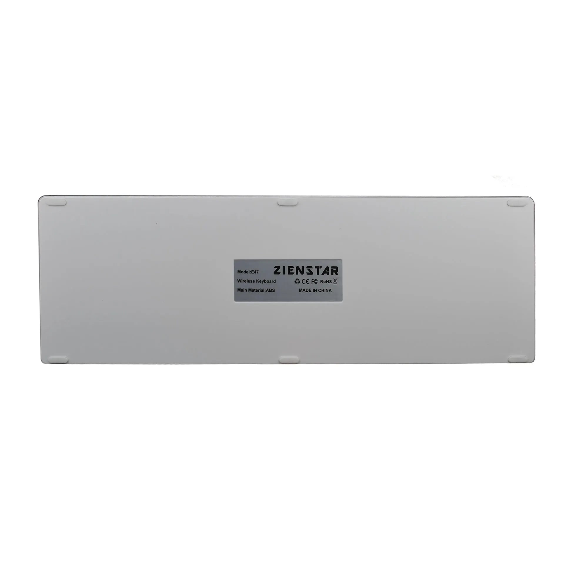 Grey ultra-thin aluminium Bluetooth keyboard for tablet and mobile phone.
