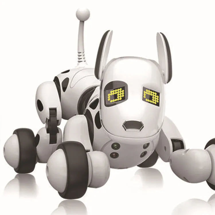 Smart robot dog electronic pet toy with LED eyes and ABS plastic construction