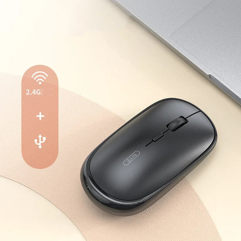 M900 rechargeable wireless mouse ultra-thin for laptop black colour side view