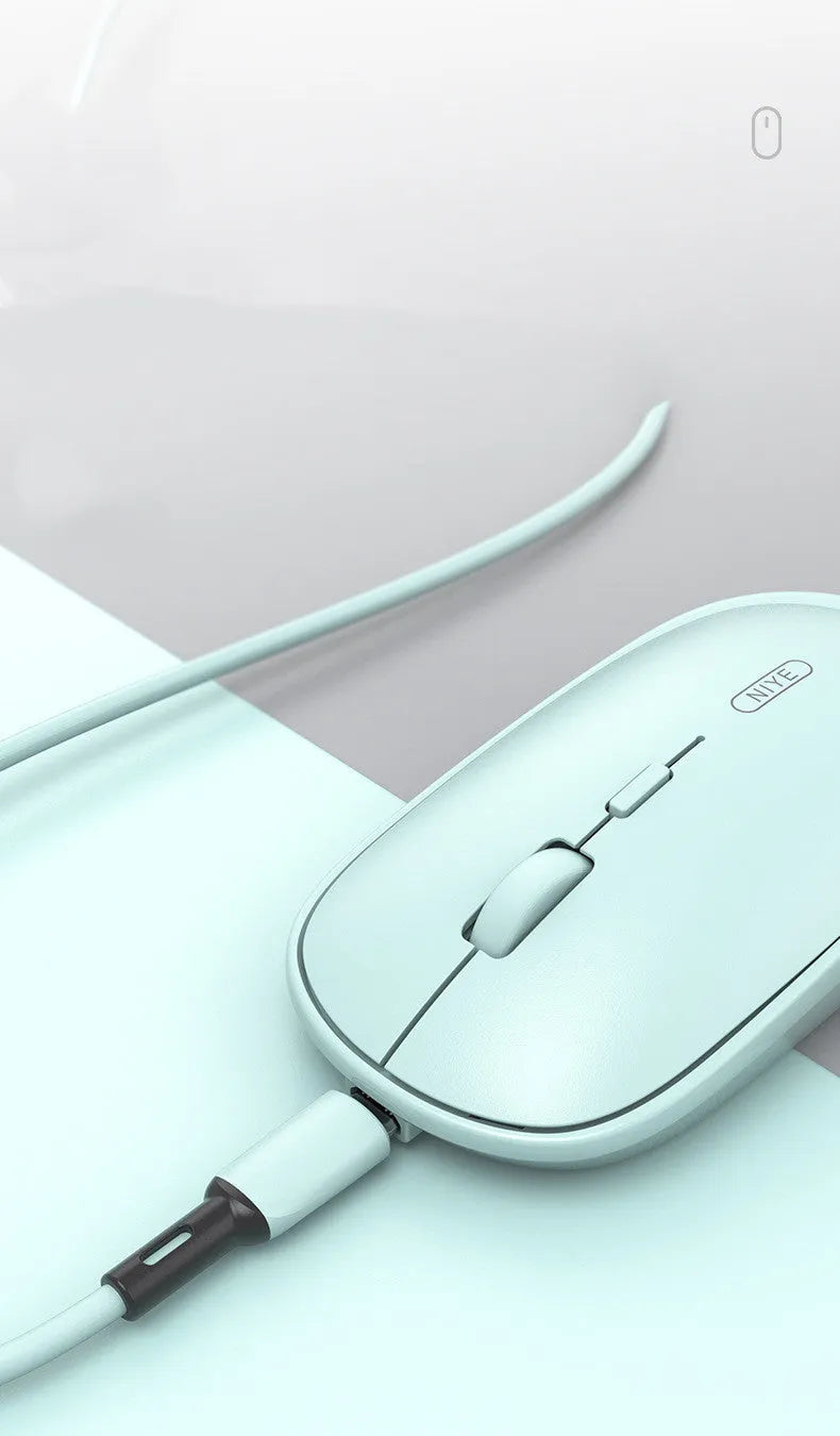 M900 rechargeable wireless mouse ultra-thin for laptop black colour side view