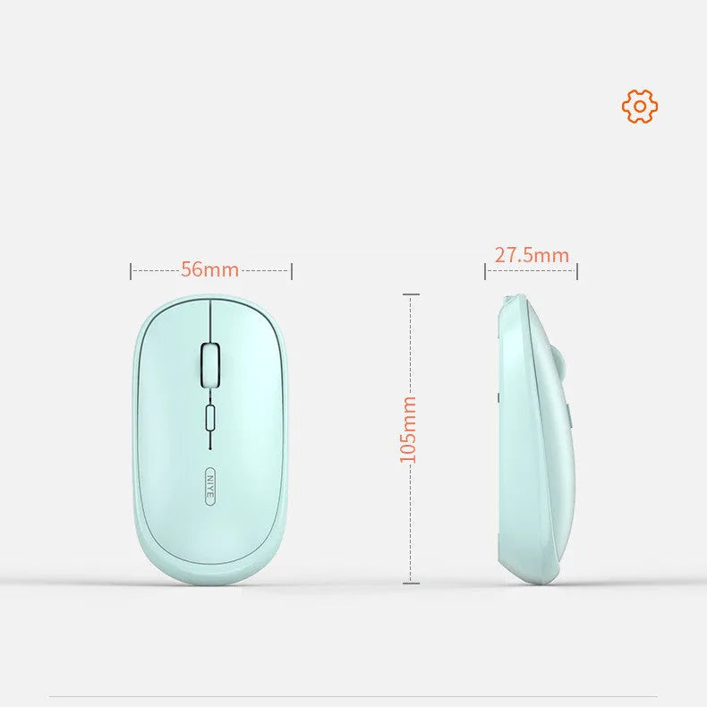 M900 rechargeable wireless mouse ultra-thin for laptop black colour side view