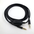 Black universal gaming headset audio cable with oxygen-free copper construction for digital products