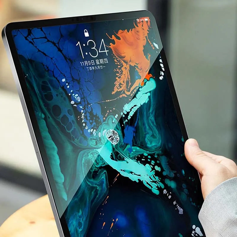 Tempered glass screen protector for iPad Pro 11 and 12.9 with anti-blue light and anti-fingerprint coating