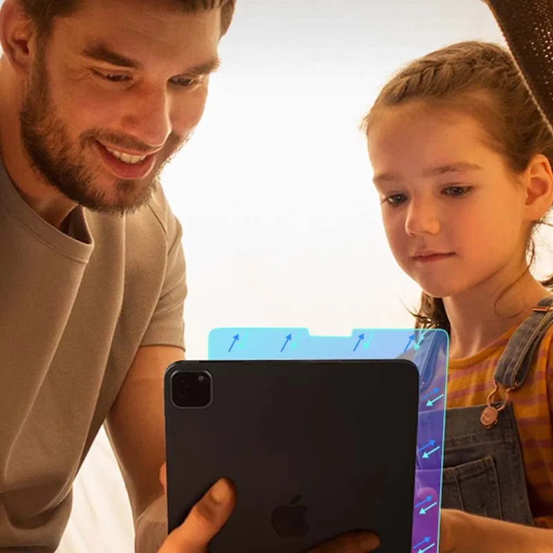 Tempered glass screen protector for iPad Pro 11 and 12.9 with anti-blue light and anti-fingerprint coating