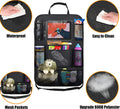 Black 600D Oxford fabric car rear seat anti-kick storage bag measuring 46x68x1cm