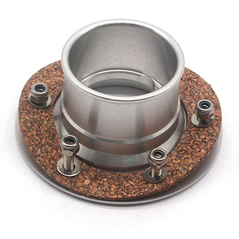 Silver aluminium alloy fuel tank cap designed for universal car fitment.