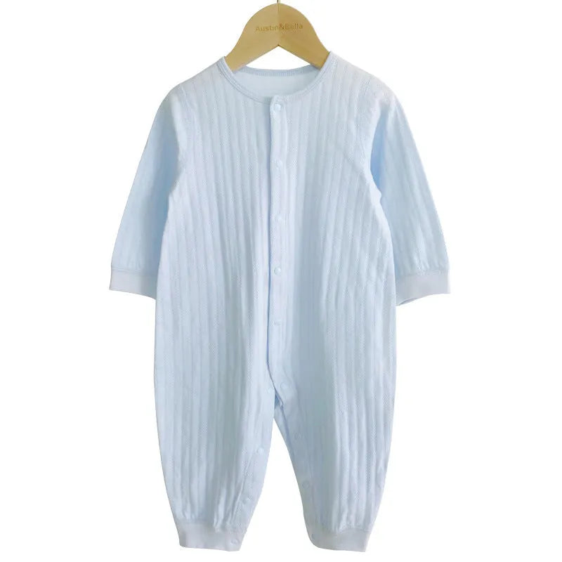 100% cotton baby onesie in pink, long sleeves, single-breasted closure, size 66cm suitable for 8-12 kg