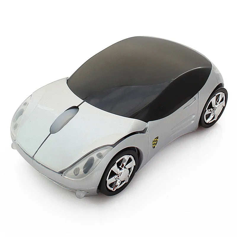 Car shaped 2.4GHz wireless mouse with USB receiver, 1600dpi optical sensor, 103mm compact body, available in six colours