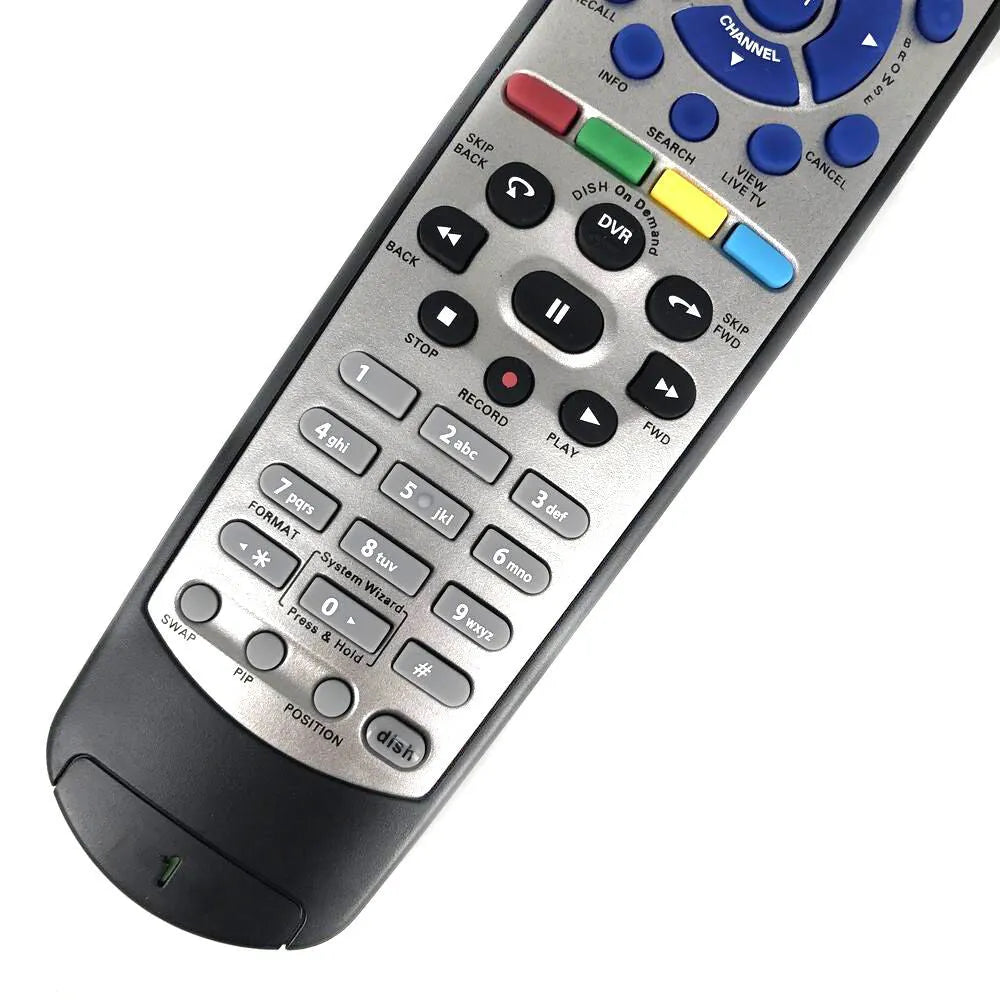 Black flat universal remote control for DISH Network TV BOX compatible with code 20.1.
