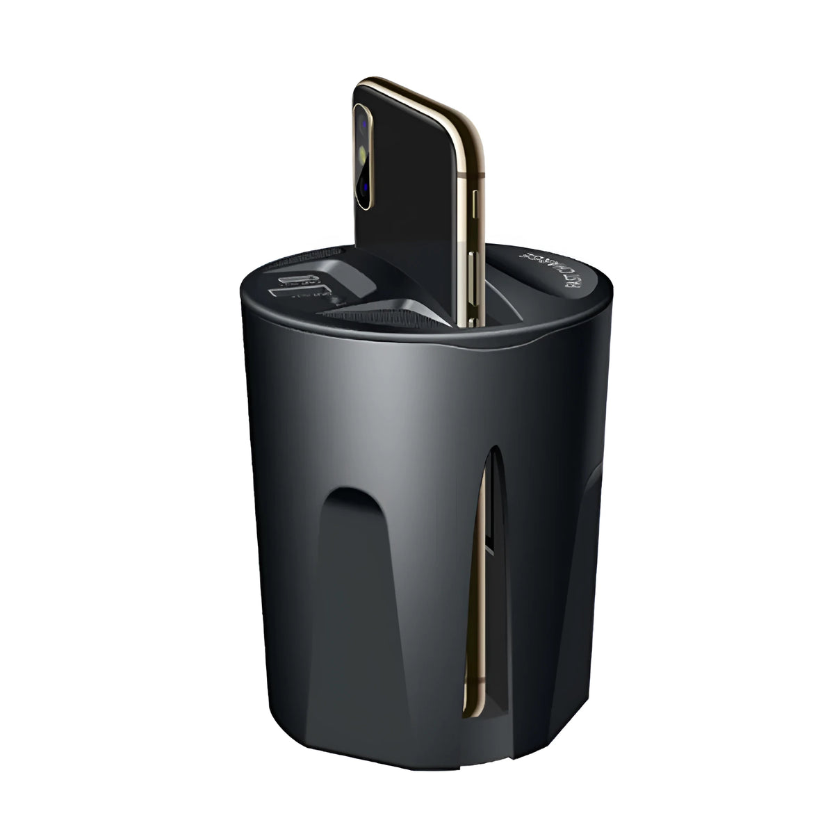 Car Multifunctional Two-In-One Wireless Charger X8 Black model with 12V input and 5V output