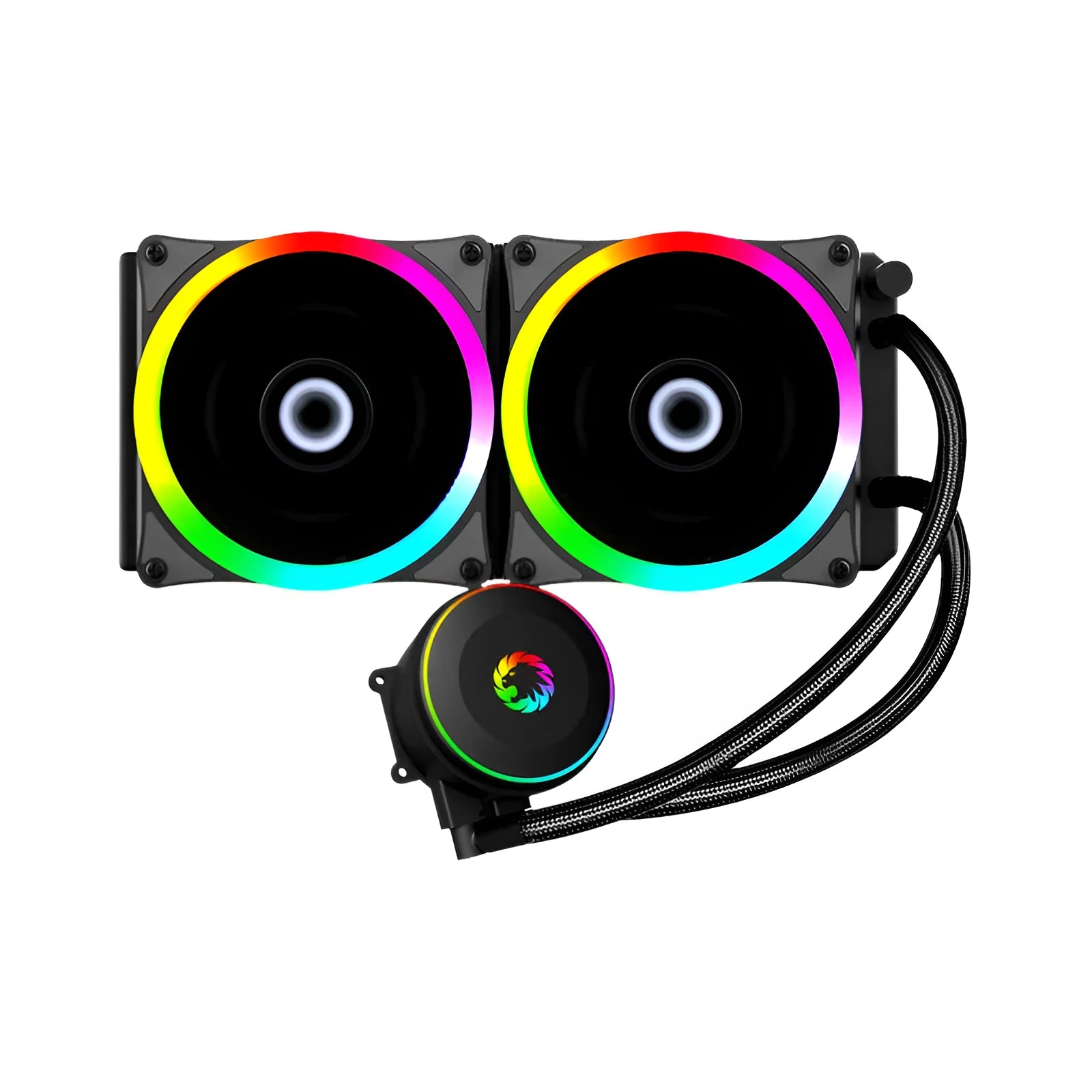 Iceberg 240 ARGB fan Phantom Cool all-in-one CPU water cooler with black 240mm radiator