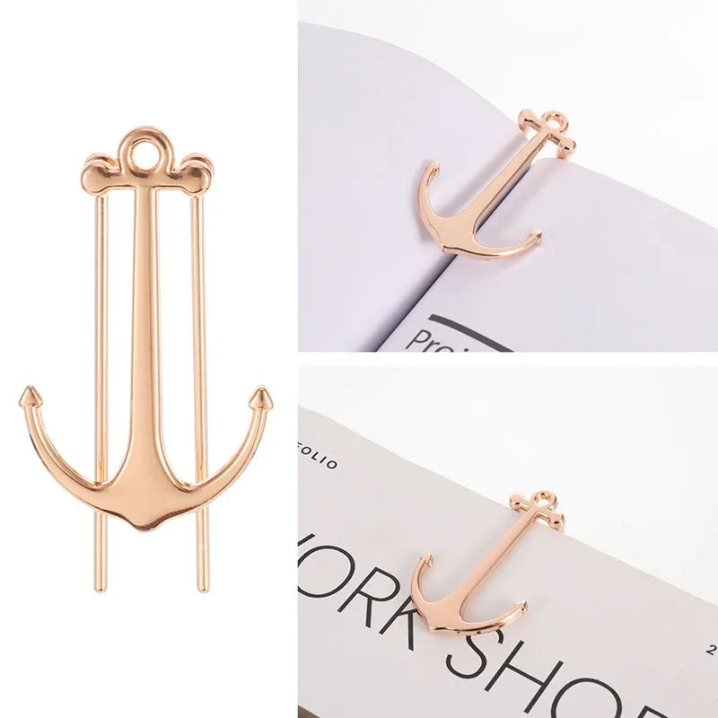 Creative metal bookmark Japanese page folder in Black Gold Rose Gold and Silver with gift box