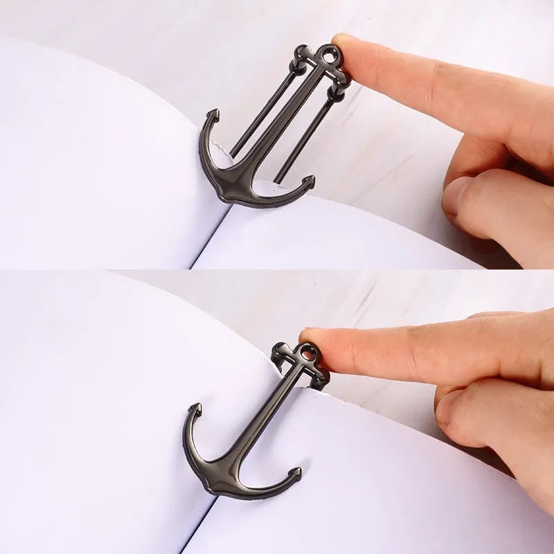 Creative metal bookmark Japanese page folder in Black Gold Rose Gold and Silver with gift box