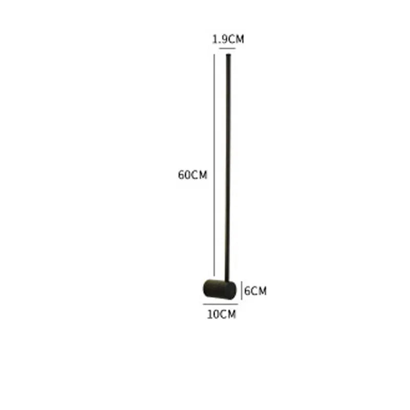 60cm LED mirror front lamp with acrylic shade, linear design, for bathroom wall, warm or white light