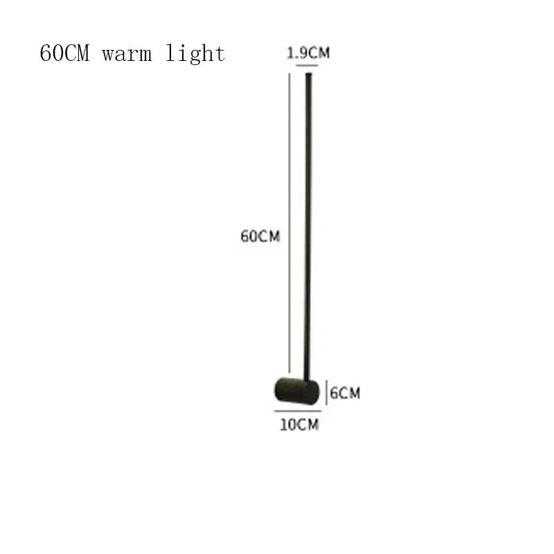 60cm LED mirror front lamp with acrylic shade, linear design, for bathroom wall, warm or white light