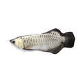 Plush bionic fish cat toy emulating beating fish motion, available in four styles