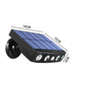 Solar-powered security wall lamp with motion sensor in black or white finish